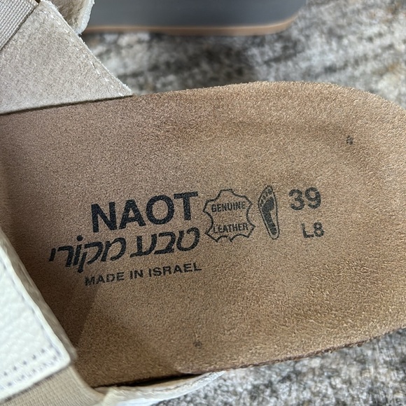 NAOT Silver White low Wedge Shoes with Comfort Design - slide on - 39 (US8) - Picture 5 of 7